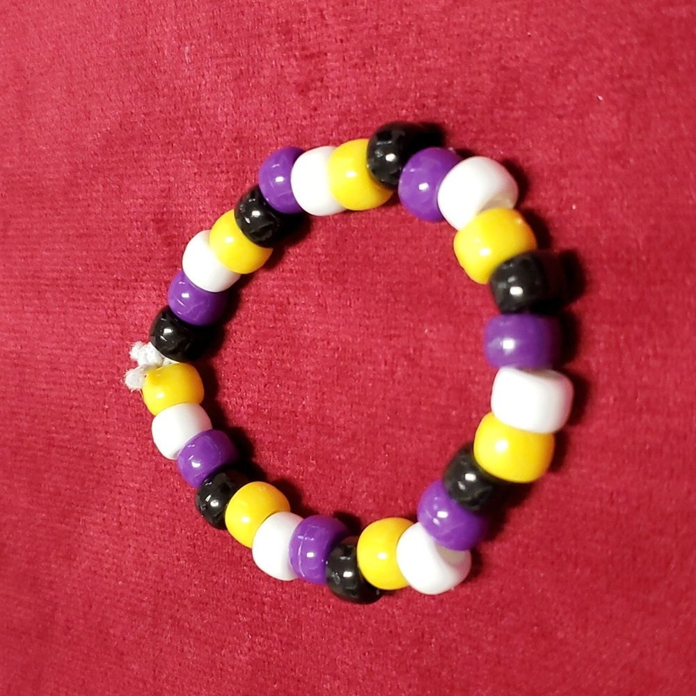 Nonbinary Pony or Kandi Bead Bracelet